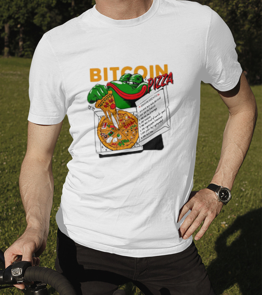 Bitcoin Pizza Frog Meme T-Shirt