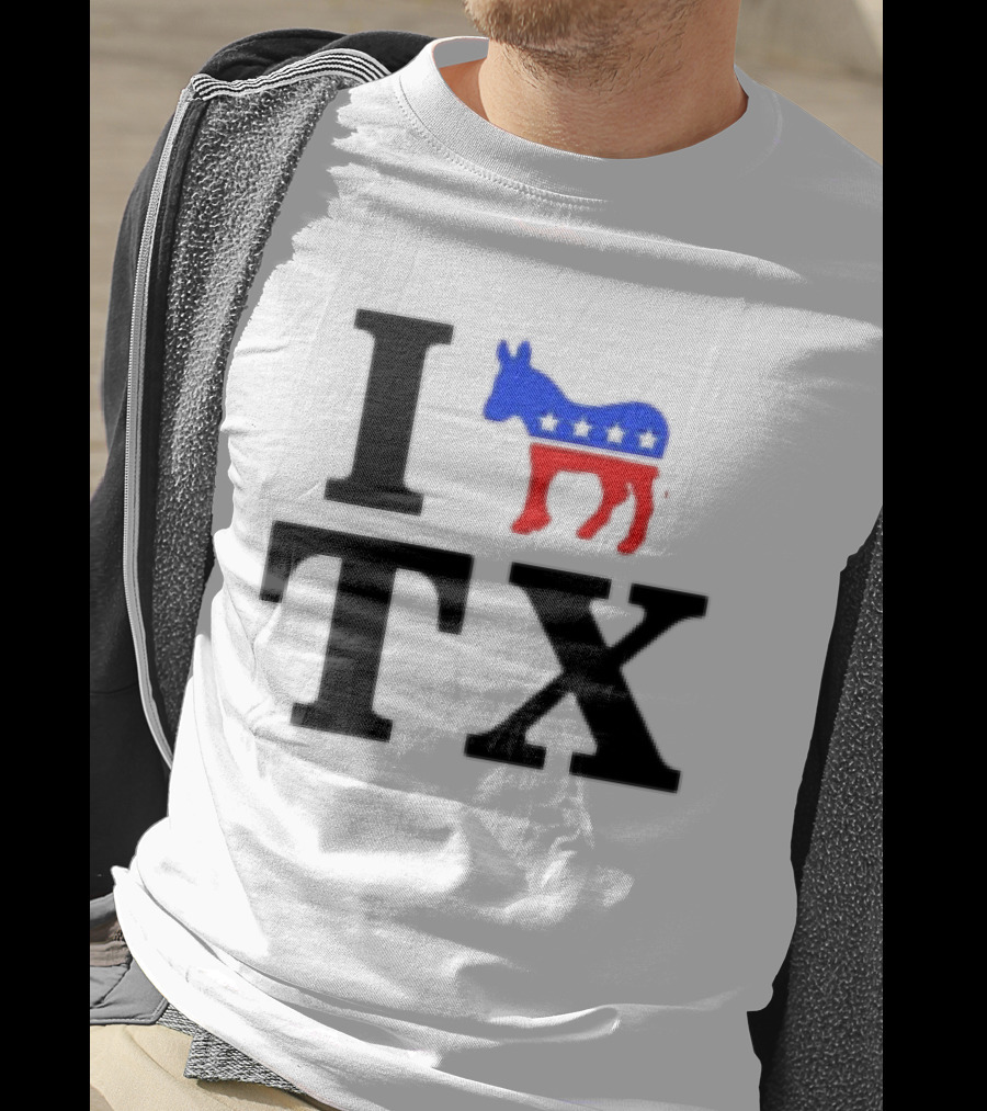 I Love Texas Democrat Donkey Symbol TX T-Shirt