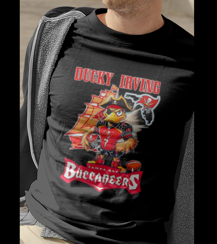 Ducky Irving Tampa Bay Buccaneers 7 Pirate Ship Football Character T-Shirt