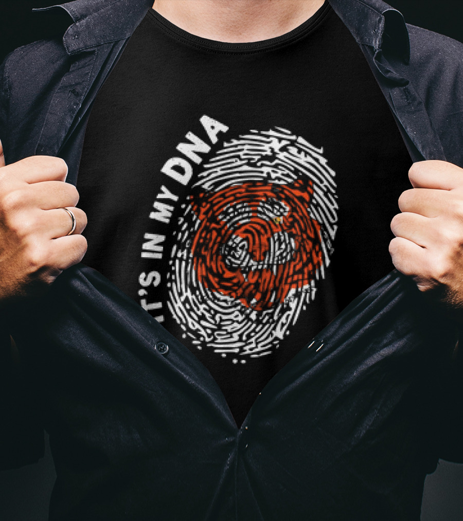 IT'S IN MY DNA Cincinnati Bengals Fingerprint T-Shirt