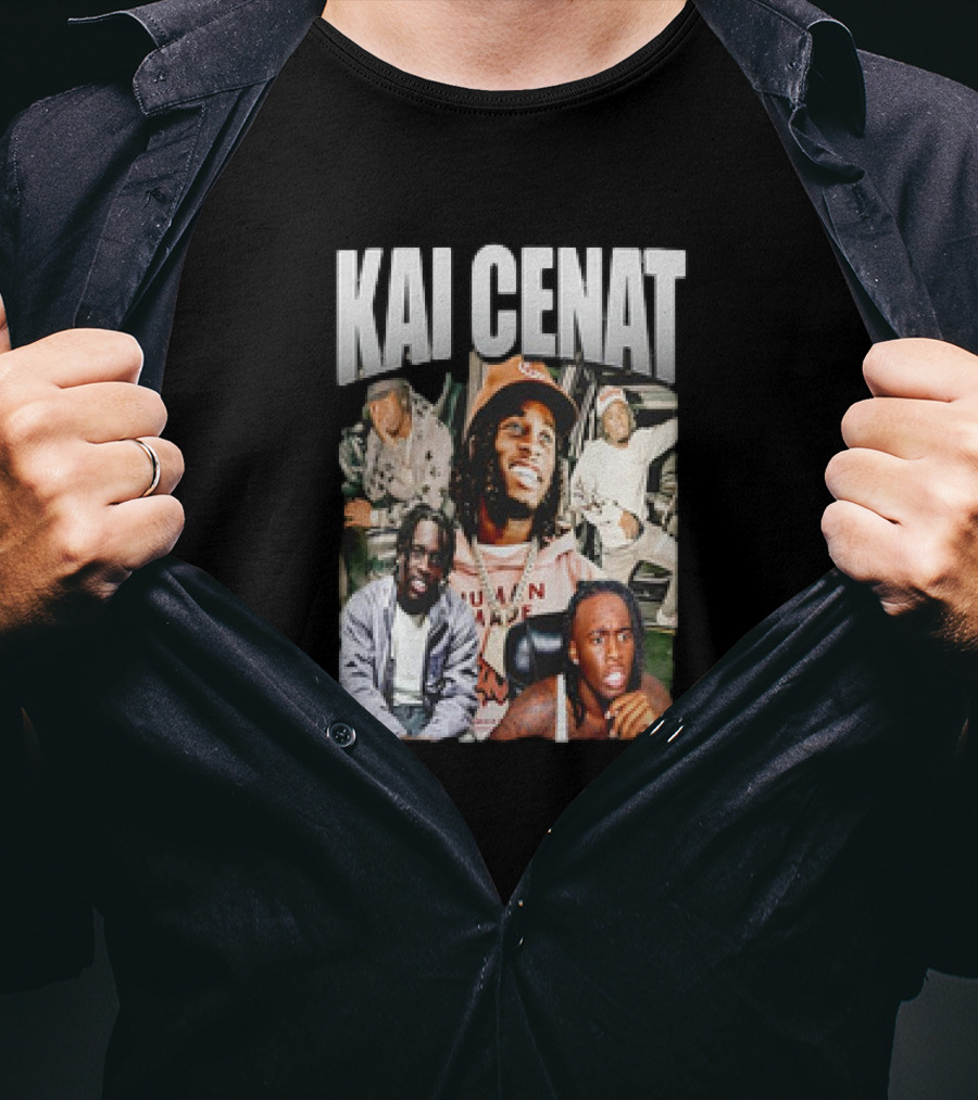 Kai Cenat Vintage Style Collage With 90s Vibe T-Shirt