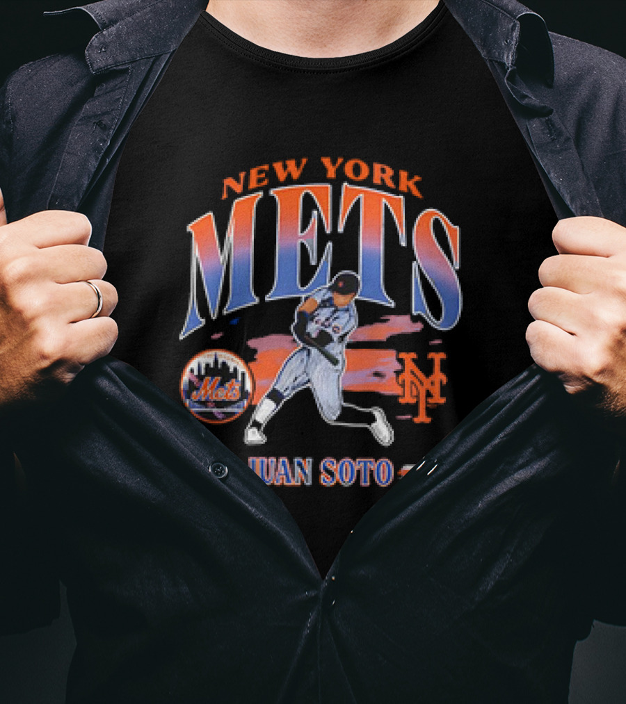 New York Mets Juan Soto Player MLB Baseball '47 Mets T-Shirt