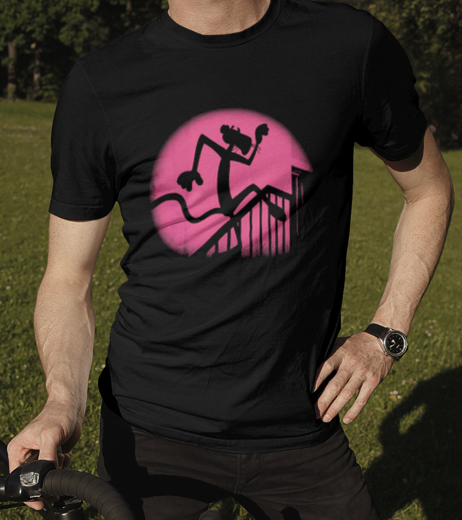 Pink Panther Creeping Silhouette In The Night T-Shirt