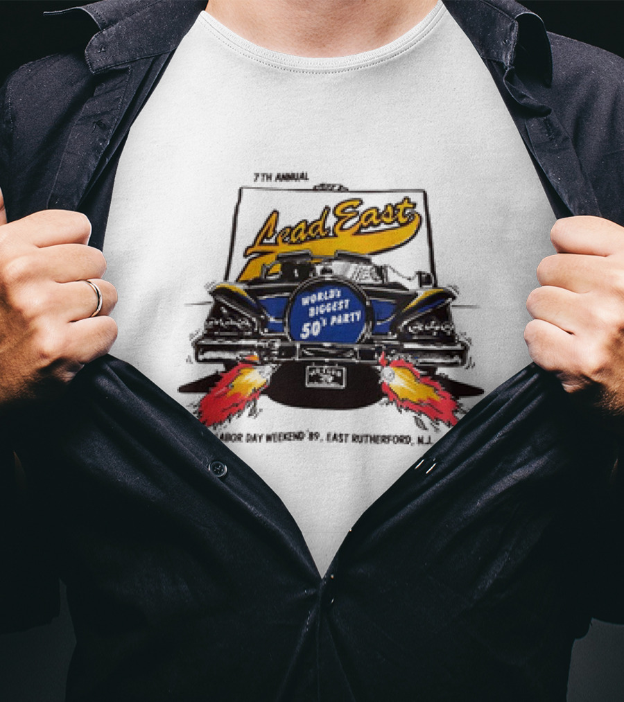 7th Annual Lead East World's Biggest 50's Party Labor Day Weekend '79 East Rutherford N.J T-Shirt