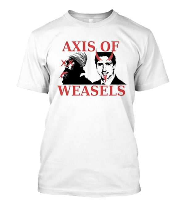 Axis Of Weasels Classic Political Satire Leaders With Devil Horns T-Shirt