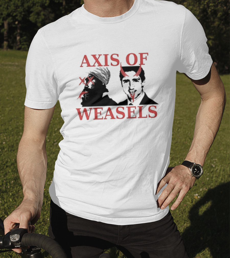 Axis Of Weasels Classic Political Satire Leaders With Devil Horns T-Shirt