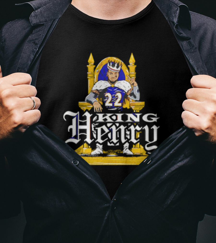 King Henry 22 Baltimore Ravens Throne T-Shirt