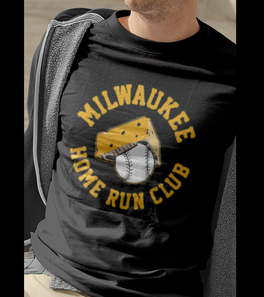 Milwaukee Brewers Home Run Club Baseball Cheesehead T-Shirt