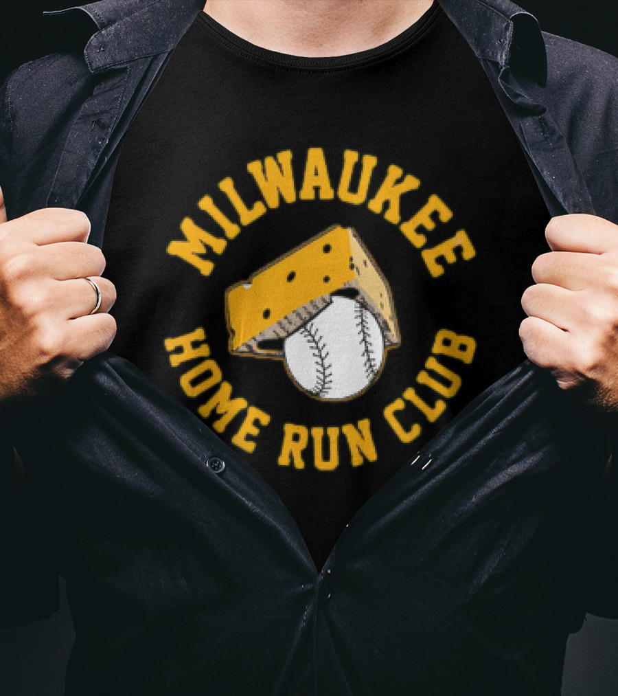 Milwaukee Brewers Home Run Club Baseball Cheesehead T-Shirt