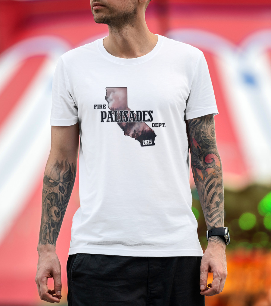 Palisades Fire Dept Support LA Wildfire Relief 2025 T-Shirt