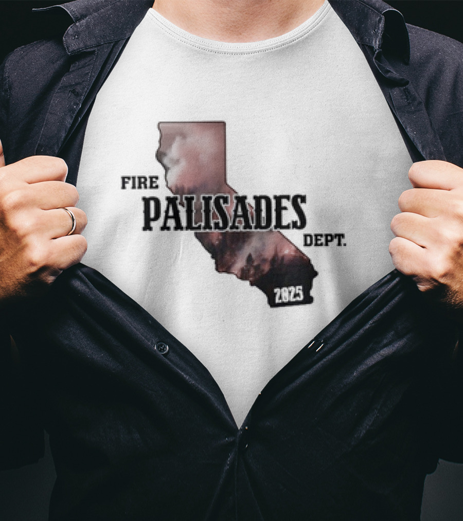 Palisades Fire Dept Support LA Wildfire Relief 2025 T-Shirt