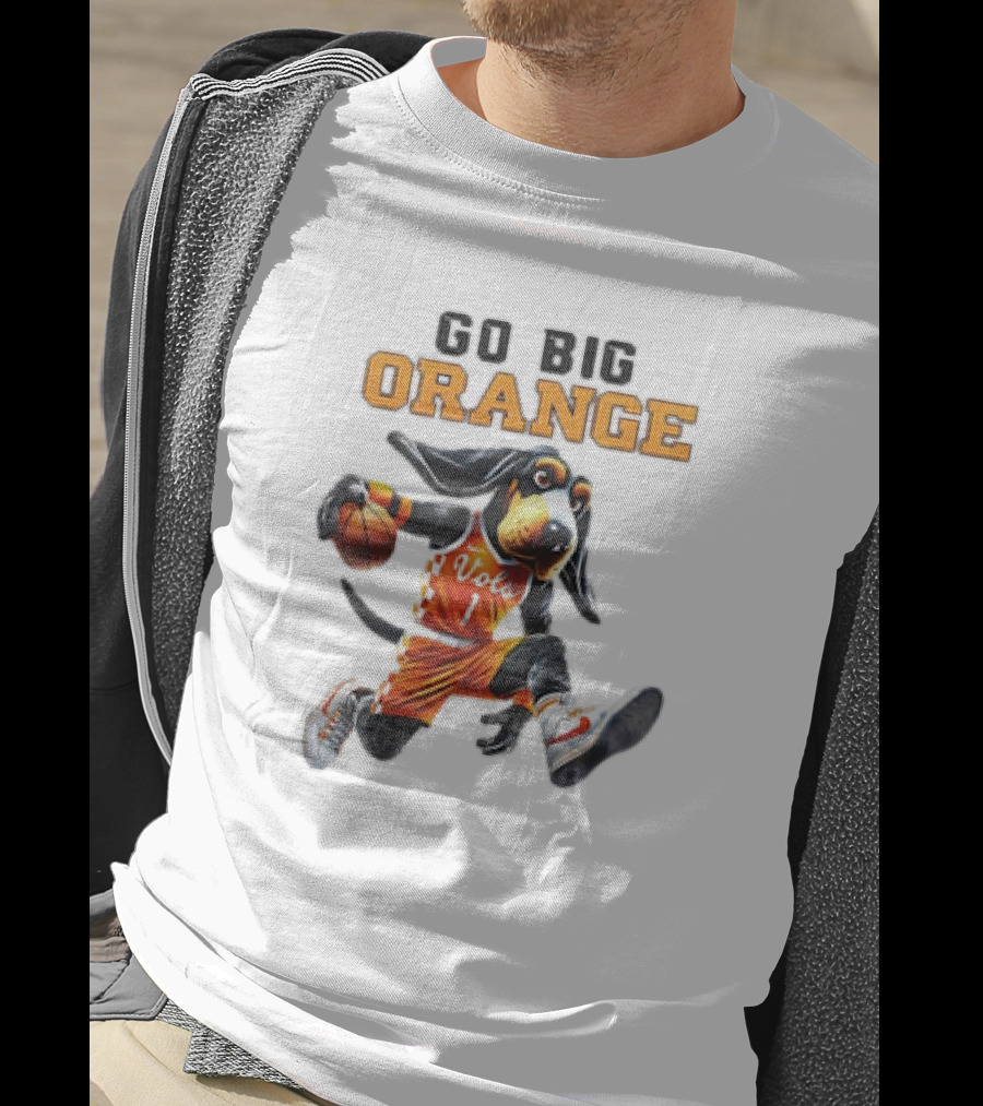 NCAA Tennessee Volunteers Go Big Orange Vols Mascot Basketball 2025 T-Shirt