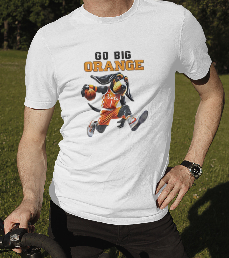 NCAA Tennessee Volunteers Go Big Orange Vols Mascot Basketball 2025 T-Shirt