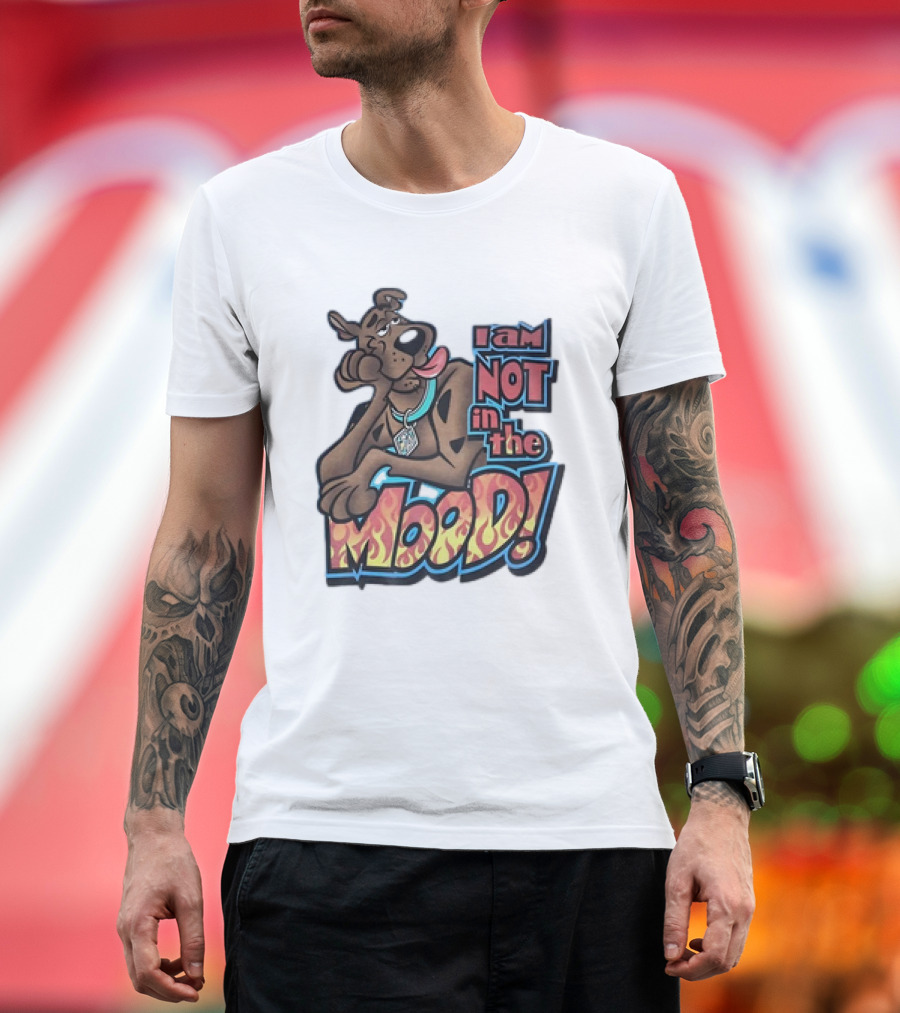 Scooby-Doo I Am Not in the Mood Flame Text T-Shirt