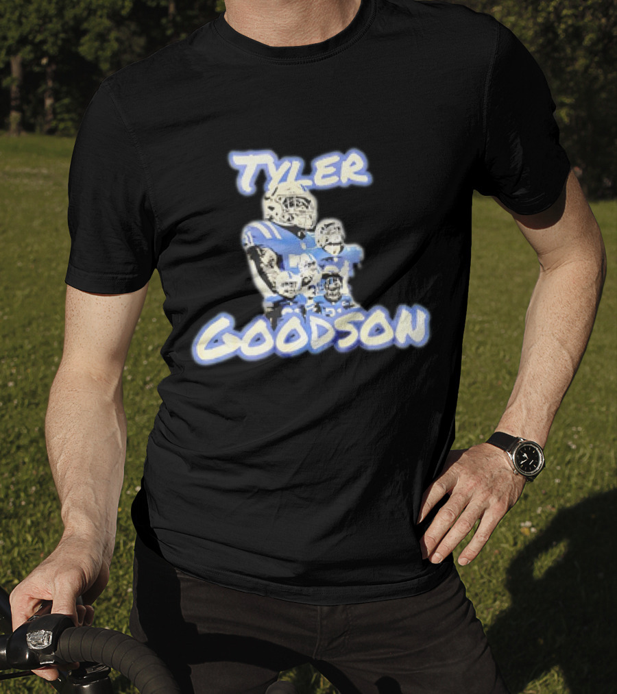 Tyler Goodson Indianapolis Colts Player Collage Football T-Shirt