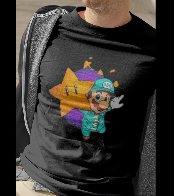 Mario With Squid Game 456 Star Fusion T-Shirt