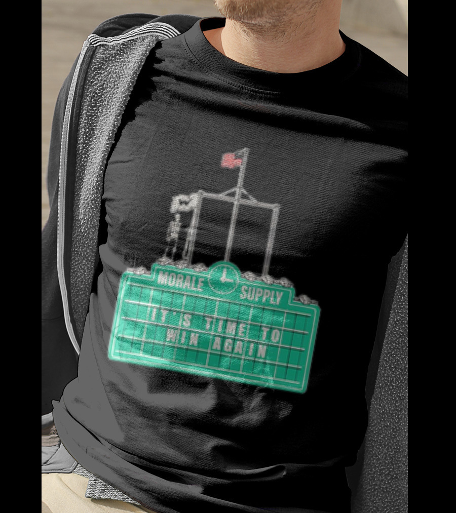 Morale Supply It's Time To Win Again Scoreboard Flag Clock T-Shirt