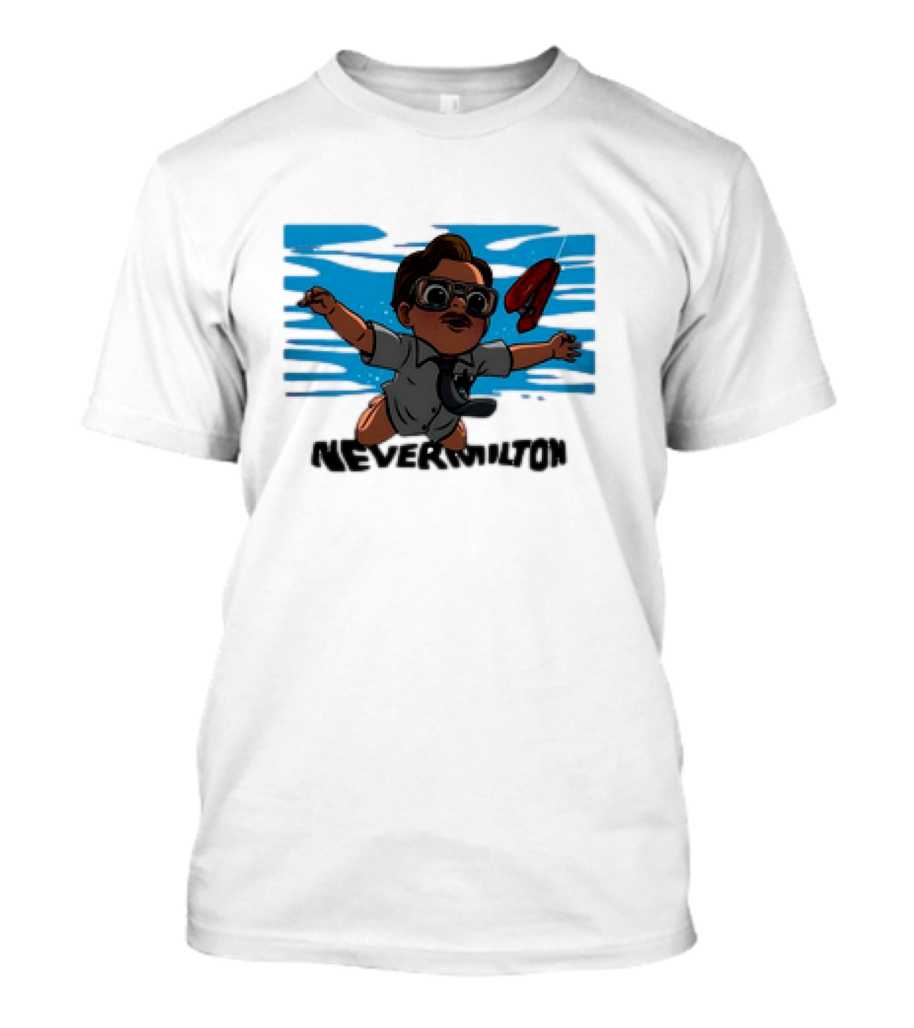 Milton Waddams Nevermilton Nirvana Nevermind Parody Office Space Mashup T-Shirt