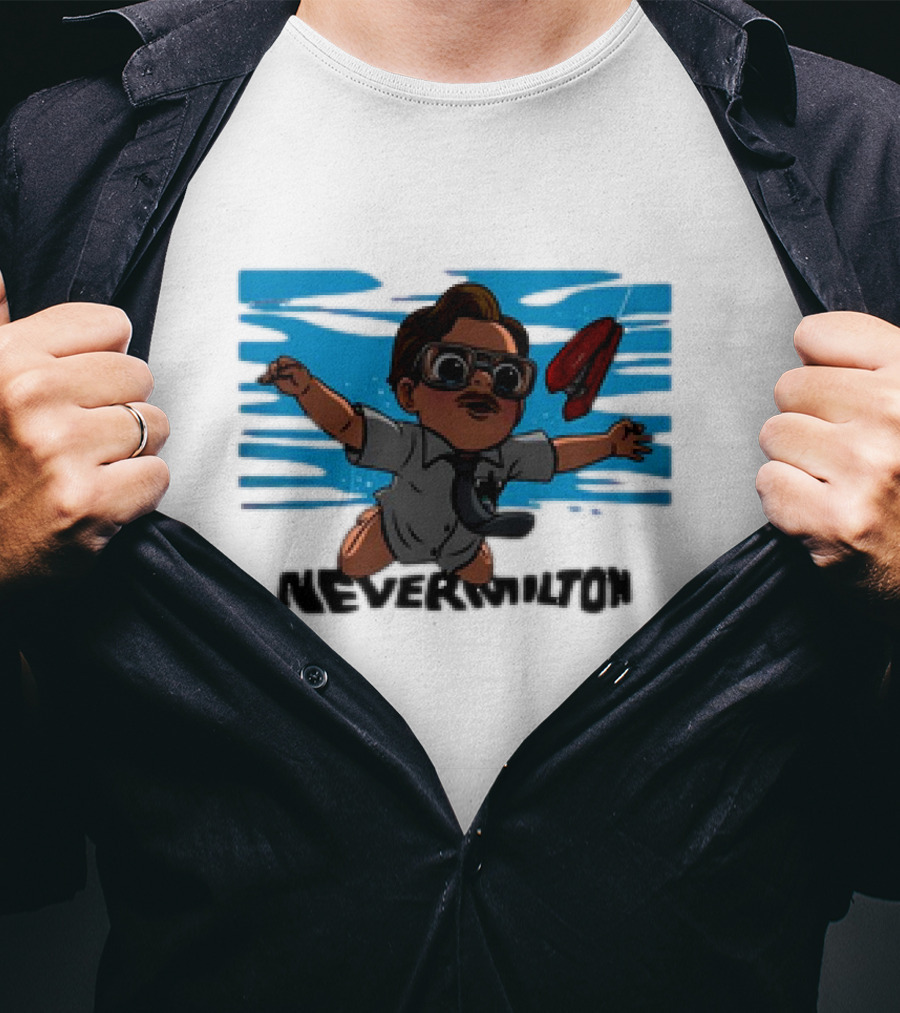 Milton Waddams Nevermilton Nirvana Nevermind Parody Office Space Mashup T-Shirt