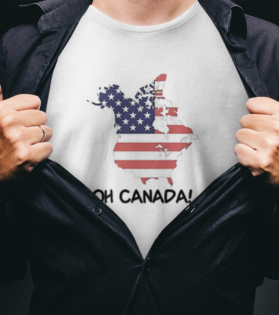 OH Canada USA Map Flag T-Shirt