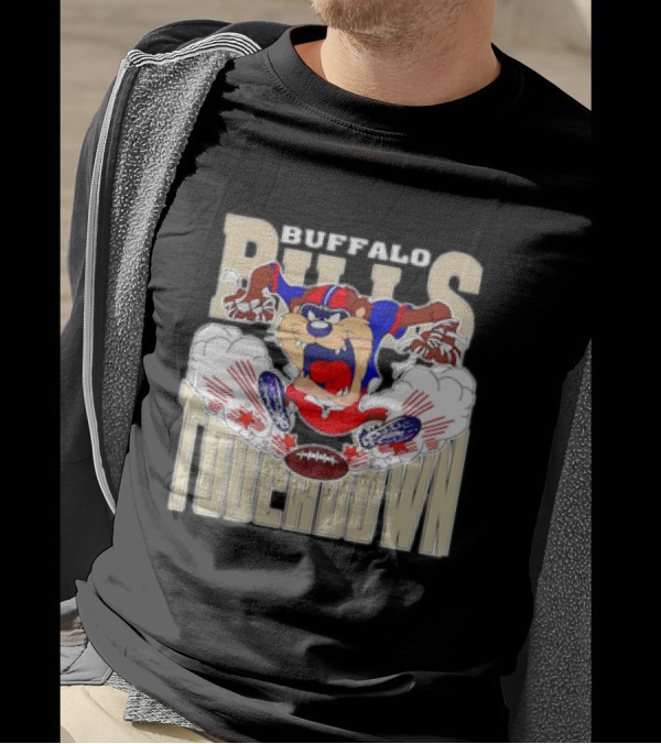 Buffalo Bills Tasmanian Devil Touchdown Looney Tunes NFL T-Shirt