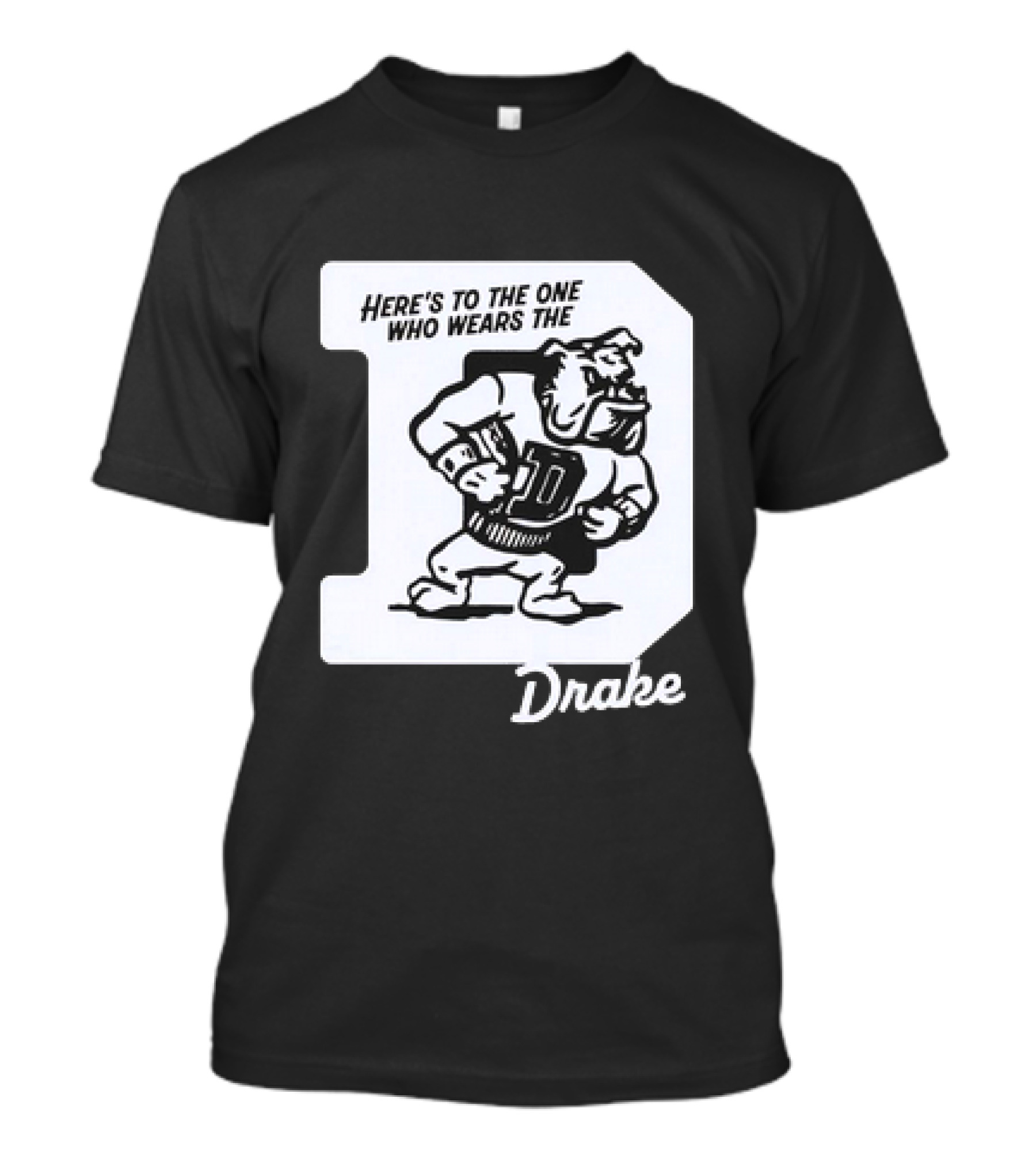 Drake Bulldogs Here's To The One Who Wears The D Retro T-Shirt