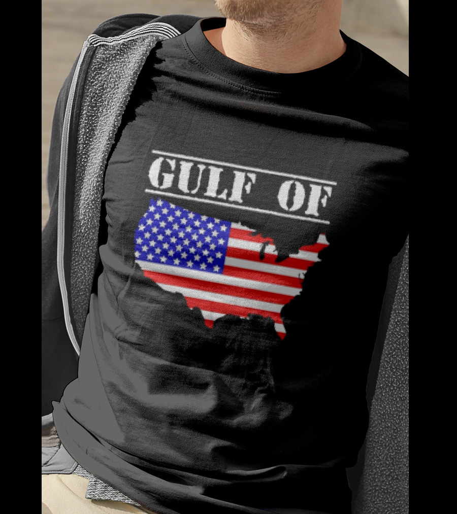 Gulf Of United States Of America Flag Map T-Shirt