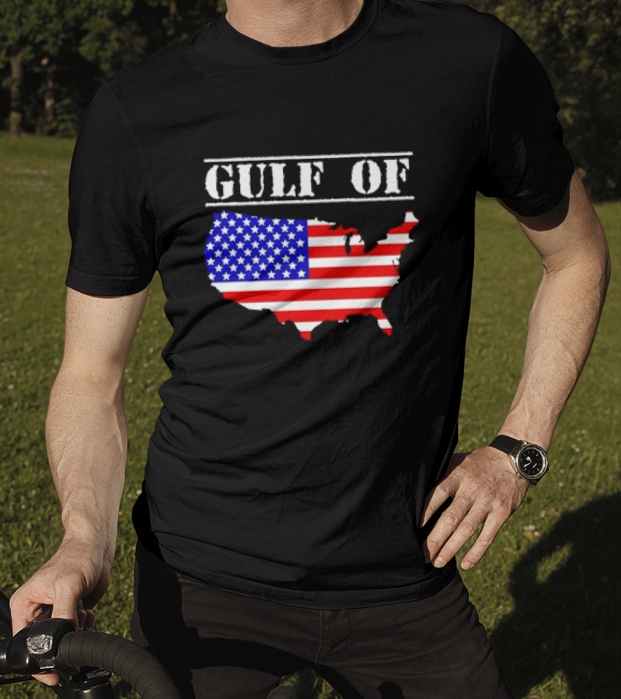 Gulf Of United States Of America Flag Map T-Shirt
