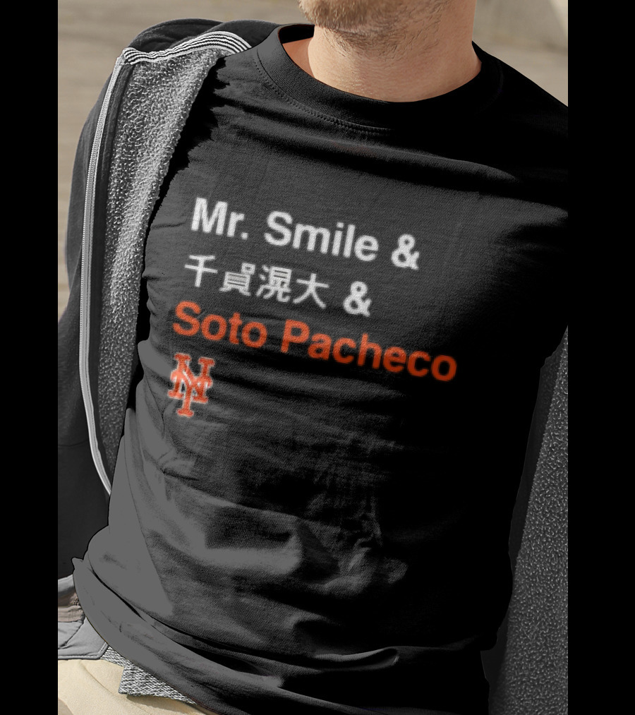 Mr. Smile New York Mets Logo Soto Pacheco T-Shirt