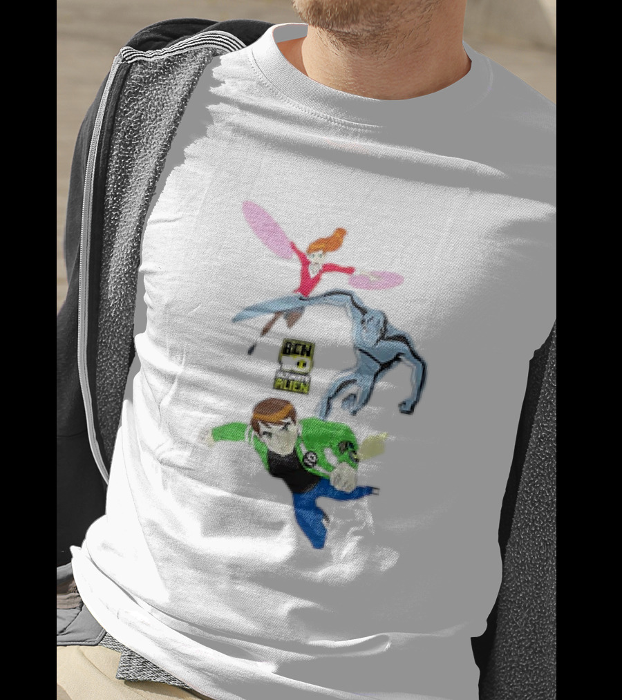 Ben 10 Ultimate Alien Characters Trio Action Flight T-Shirt