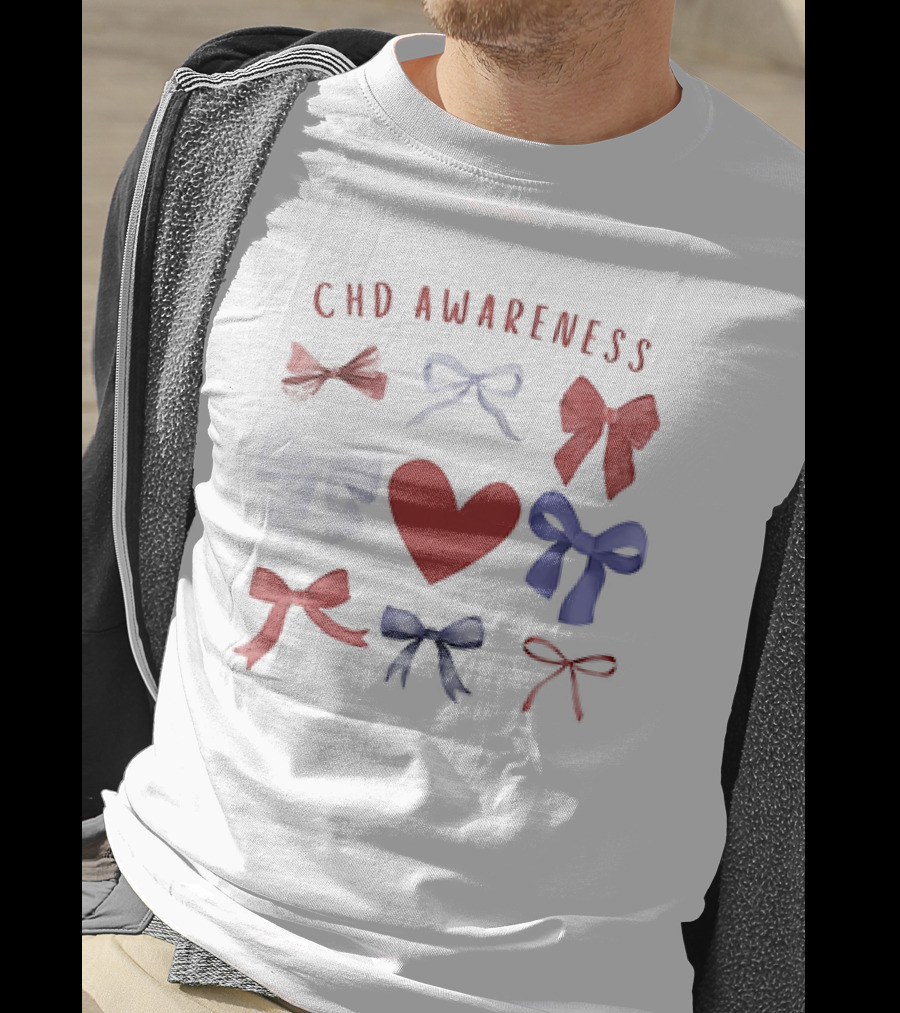 CHD Awareness Heart And Bows Collection T-Shirt