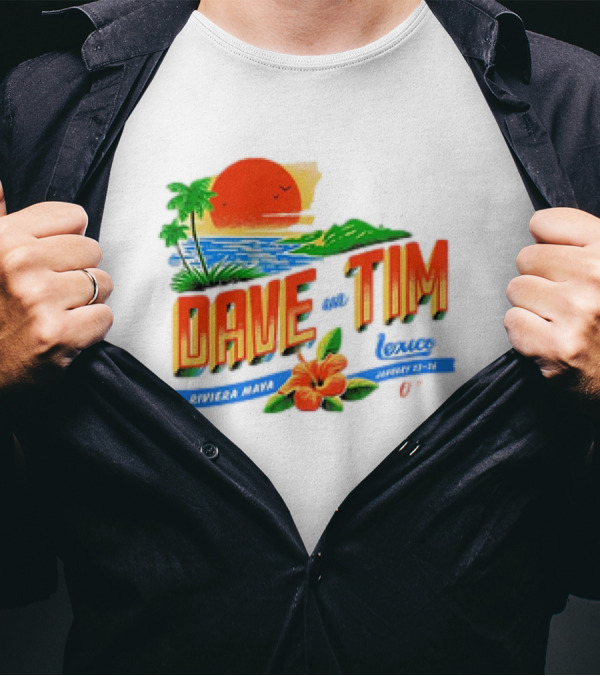 Dave Matthews And Tim Reynolds Riviera Maya Mexico January 23-25 Sunset 2025 T-Shirt