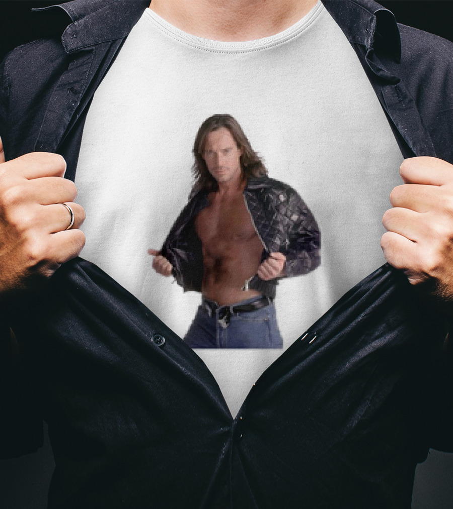 The Night's Kevin Sorbo In Classic Tough-Guy Leather Look T-Shirt