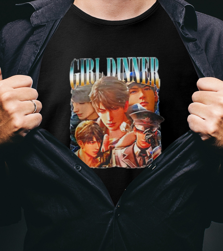 Girl Dinner Caleb Love Deepspace Anime Collage T-Shirt