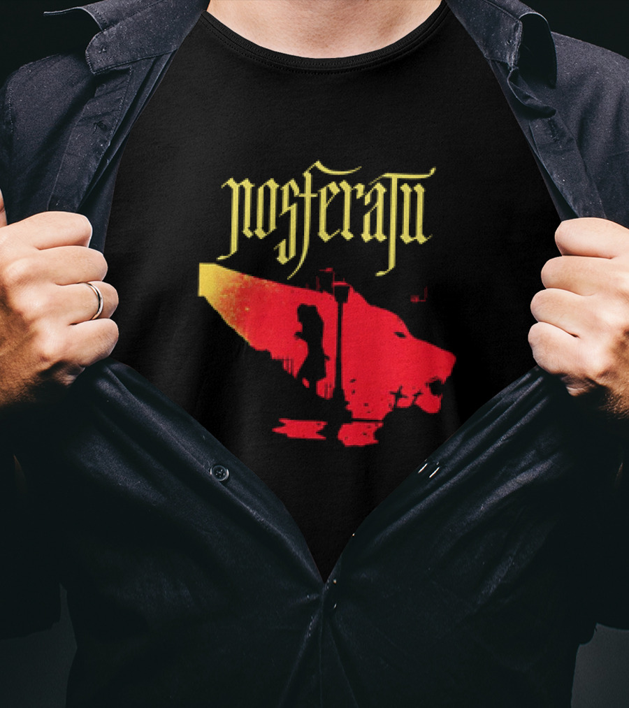 Nosferatu Vampire Silhouette Boat Scene T-Shirt