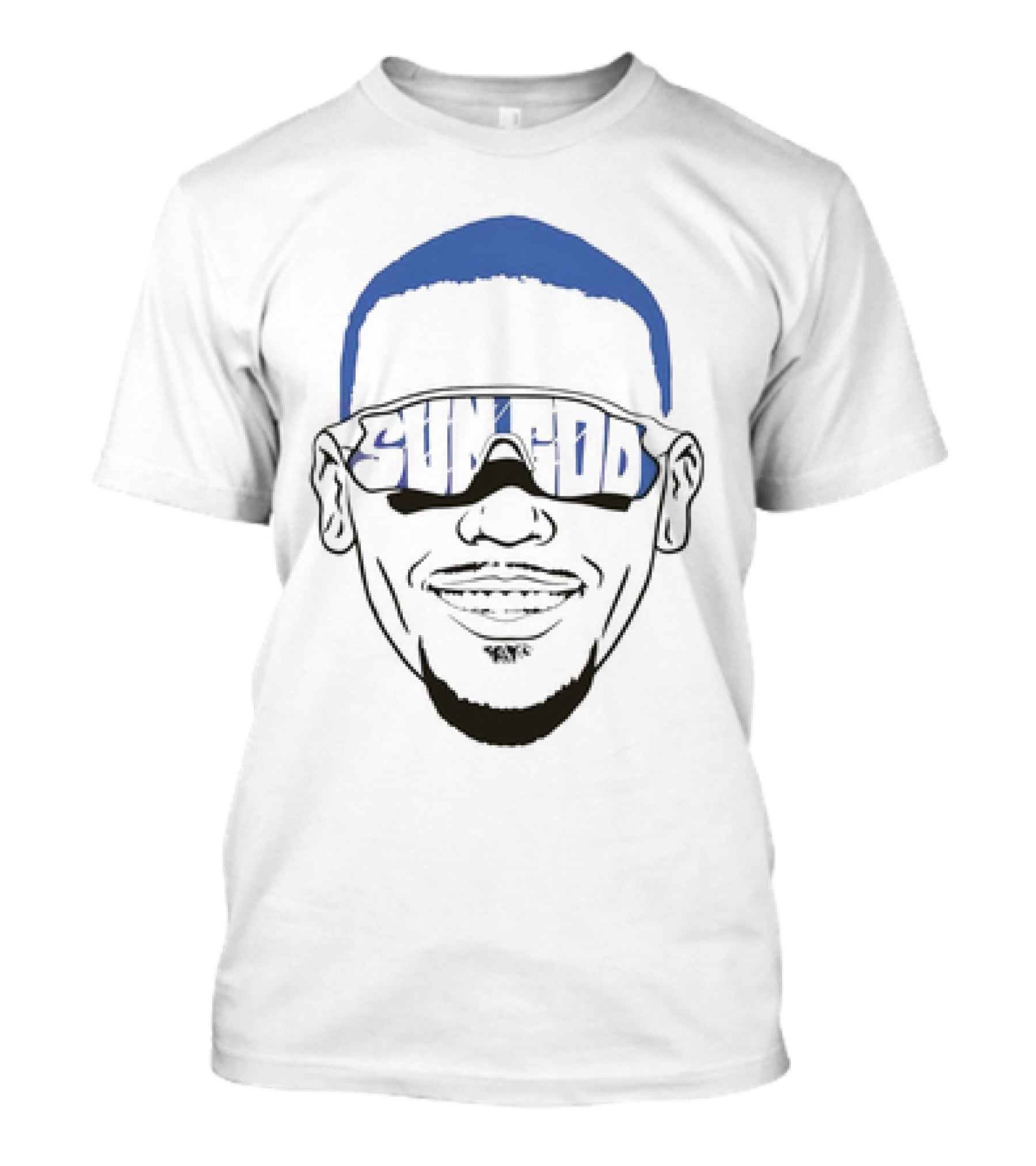 Sun God Amon Ra St Brown Big Face Sunglasses T-Shirt