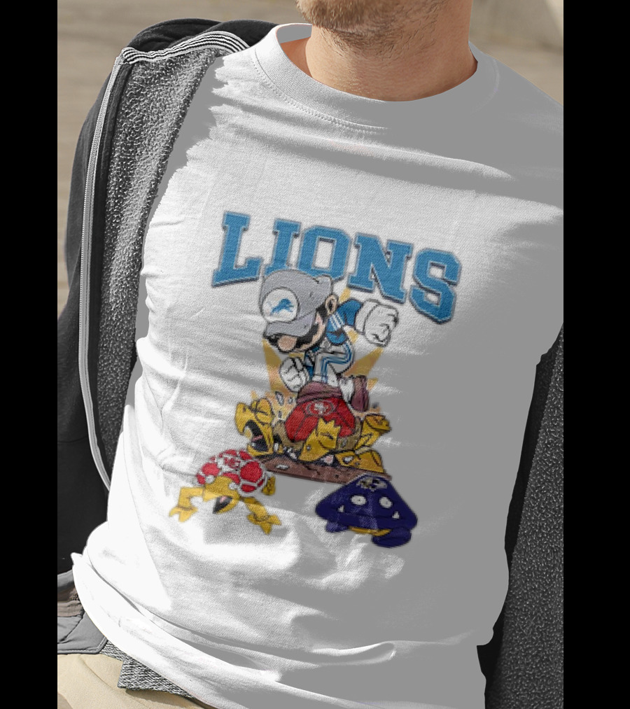 Lions Mario Stomps 49ers Chiefs Ravens T-Shirt