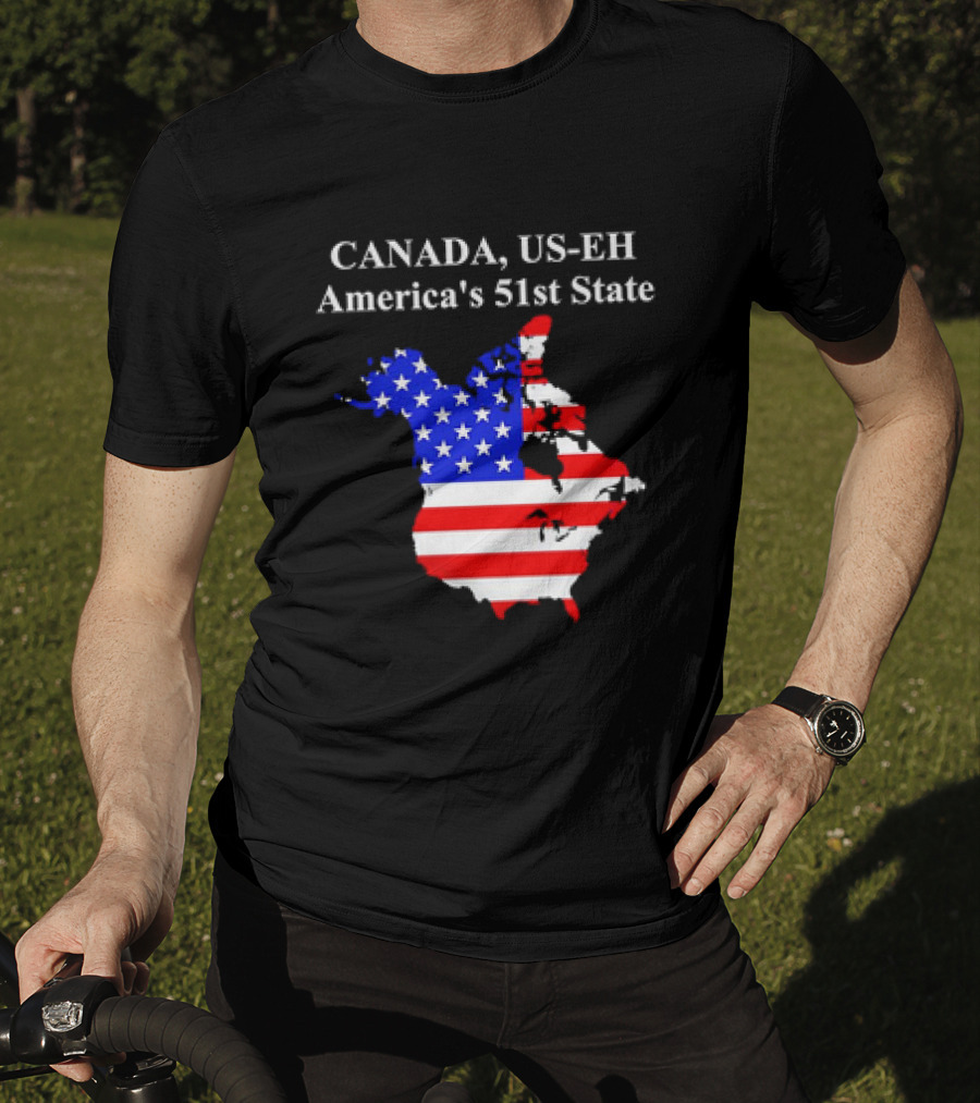 Canada US-EH America's 51st State Map T-Shirt