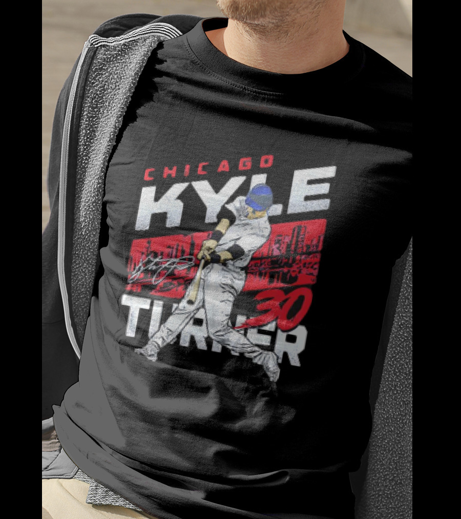 Chicago Kyle Tucker 30 Baseball City Skyline Signature T-Shirt