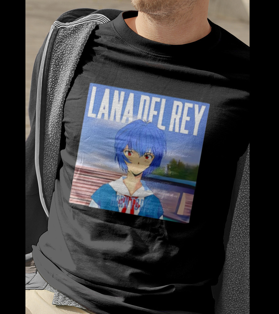 Lana Del Rey Born To Die Anime Rei Ayanami Blue Hair T-Shirt