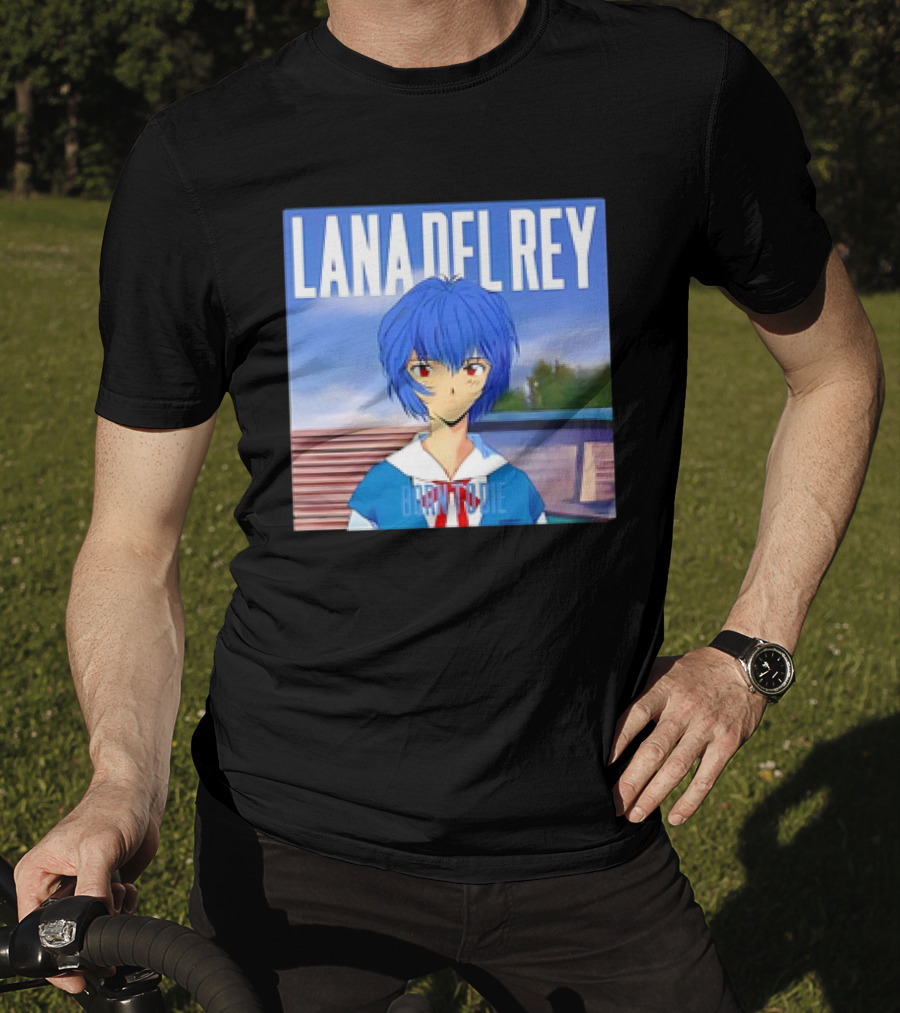 Lana Del Rey Born To Die Anime Rei Ayanami Blue Hair T-Shirt