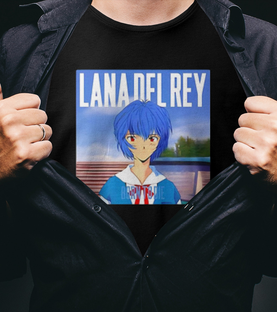 Lana Del Rey Born To Die Anime Rei Ayanami Blue Hair T-Shirt