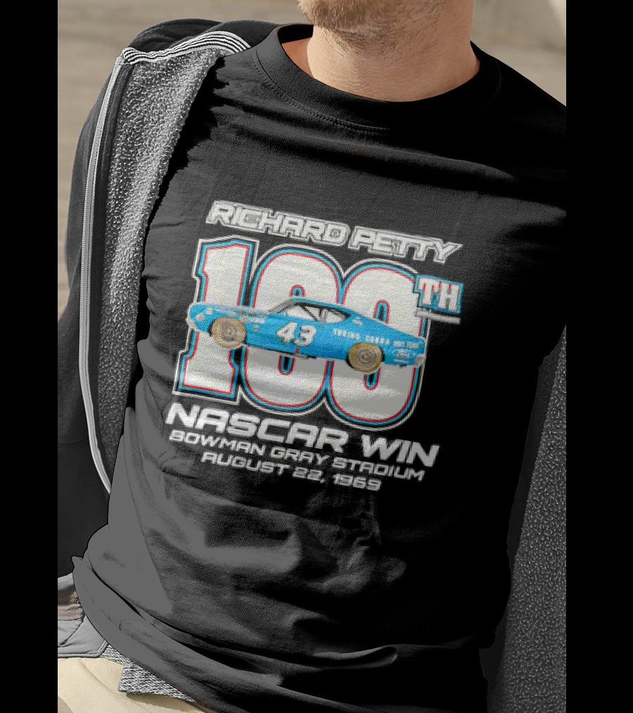 Richard Petty 100th NASCAR Win Bowman Gray Stadium August 22 1969 T-Shirt