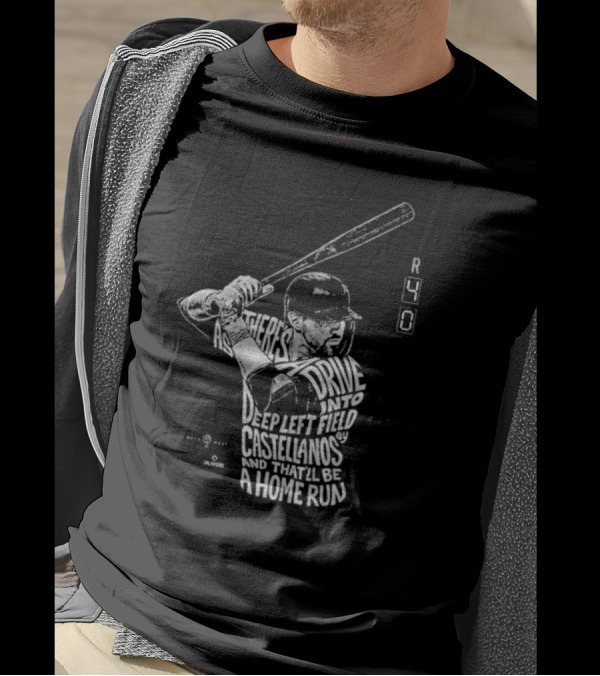 4-0 Ballgame Deep Left Field Castellanos Home Run T-Shirt