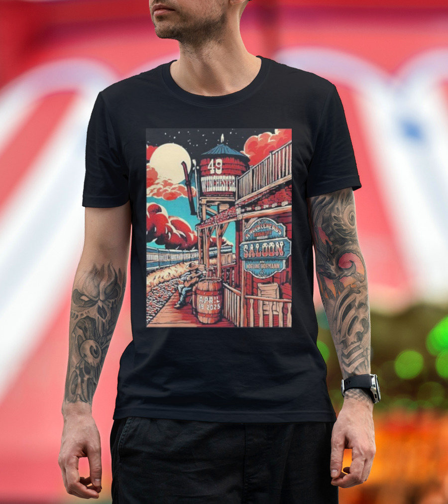 49 Winchester Knuckleheads Saloon Kansas City April 19 2025 Event with Noelene Hofmann T-Shirt