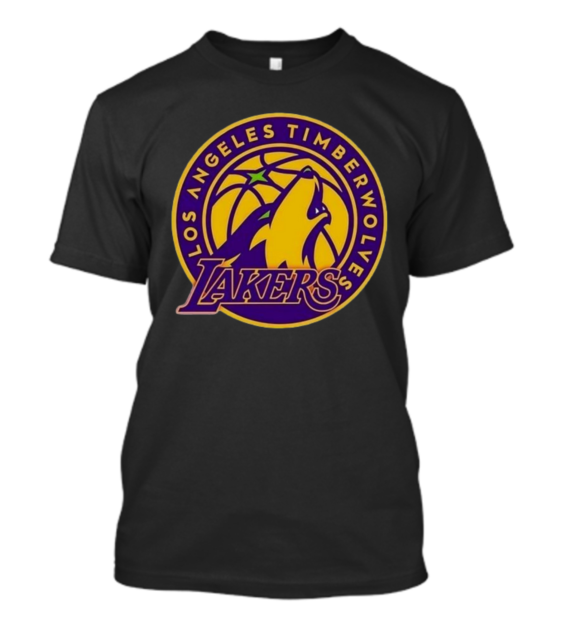 Los Angeles Timberwolves Lakers Collaboration Emblem Transformation T-Shirt