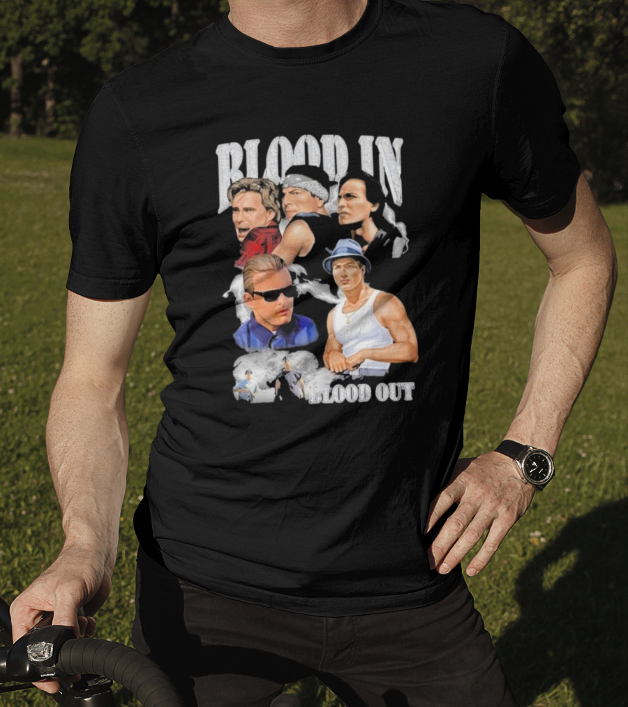 Blood In Blood Out Movie Characters Collage With Diamonds T-Shirt