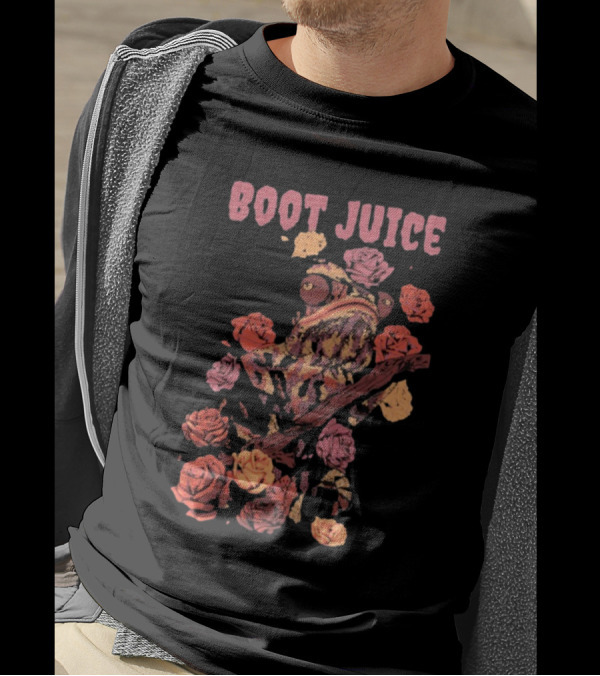 Boot Juice Chameleon Surrounded By Colorful Roses T-Shirt