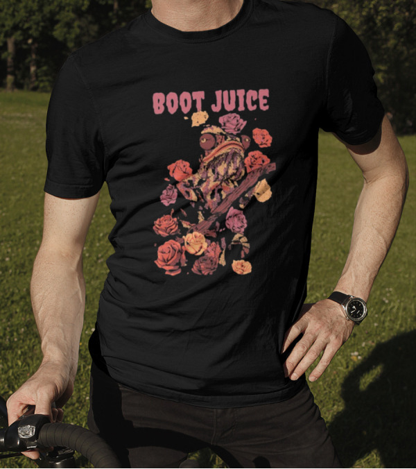 Boot Juice Chameleon Surrounded By Colorful Roses T-Shirt