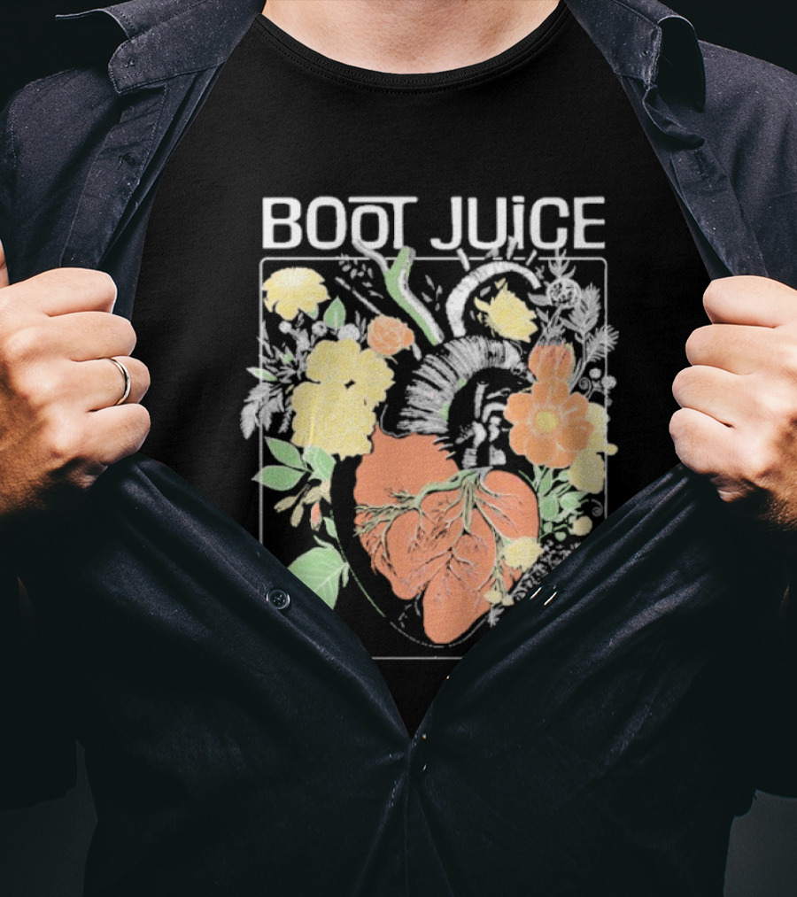 Boot Juice The Right Place Floral Heart Botanical Vintage Style T-Shirt